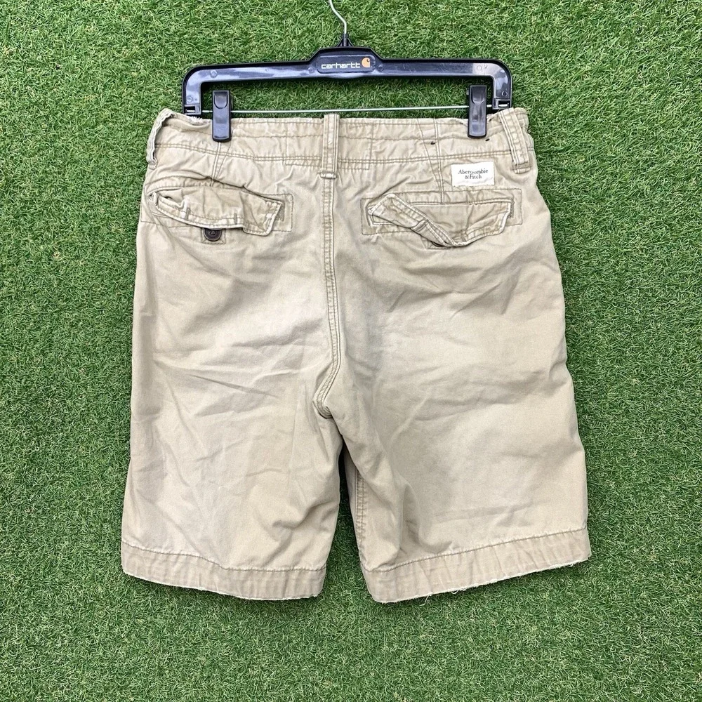 Abercrombie & Fitch Shorts Mens 30 Beige Heavy Chino Shorts Military A13 Beach